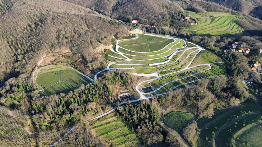 The former mining area of Niccioleta after the safety measure intervention and environmental restoration