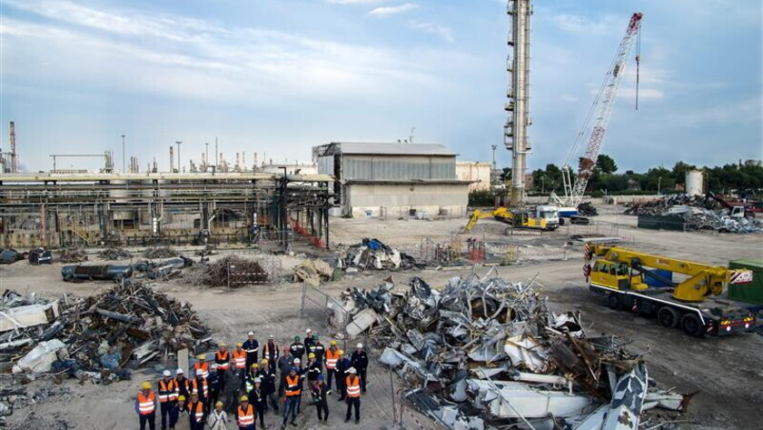 Demolizione  dell’ex impianto Ossido di Propilene